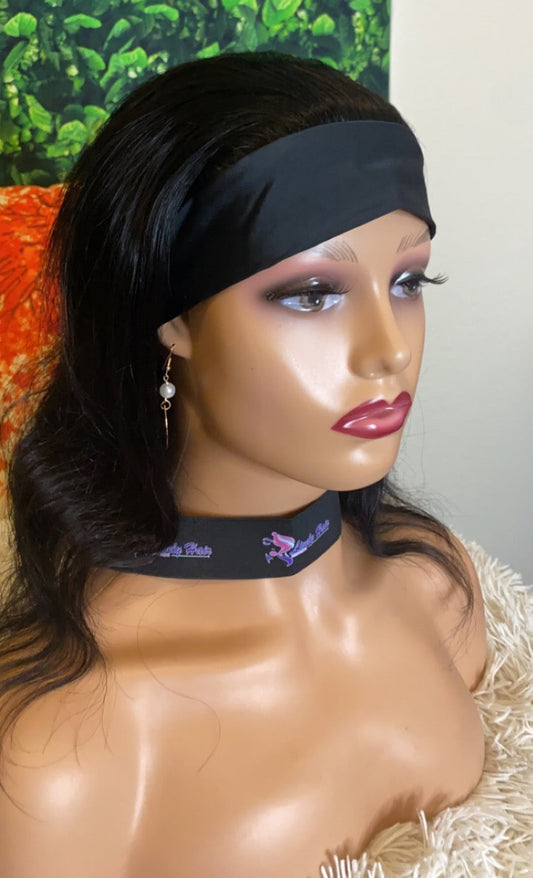 Body Wave Human Hair Bob  Band Full Wig